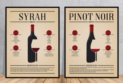 Vinplakater, Pinot Noir, Syrah